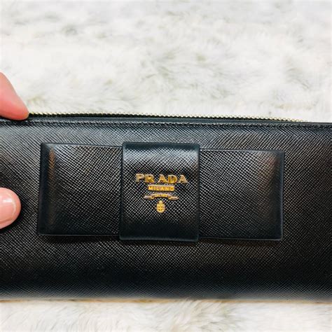 prada white wallet|authentic prada wallet sale.